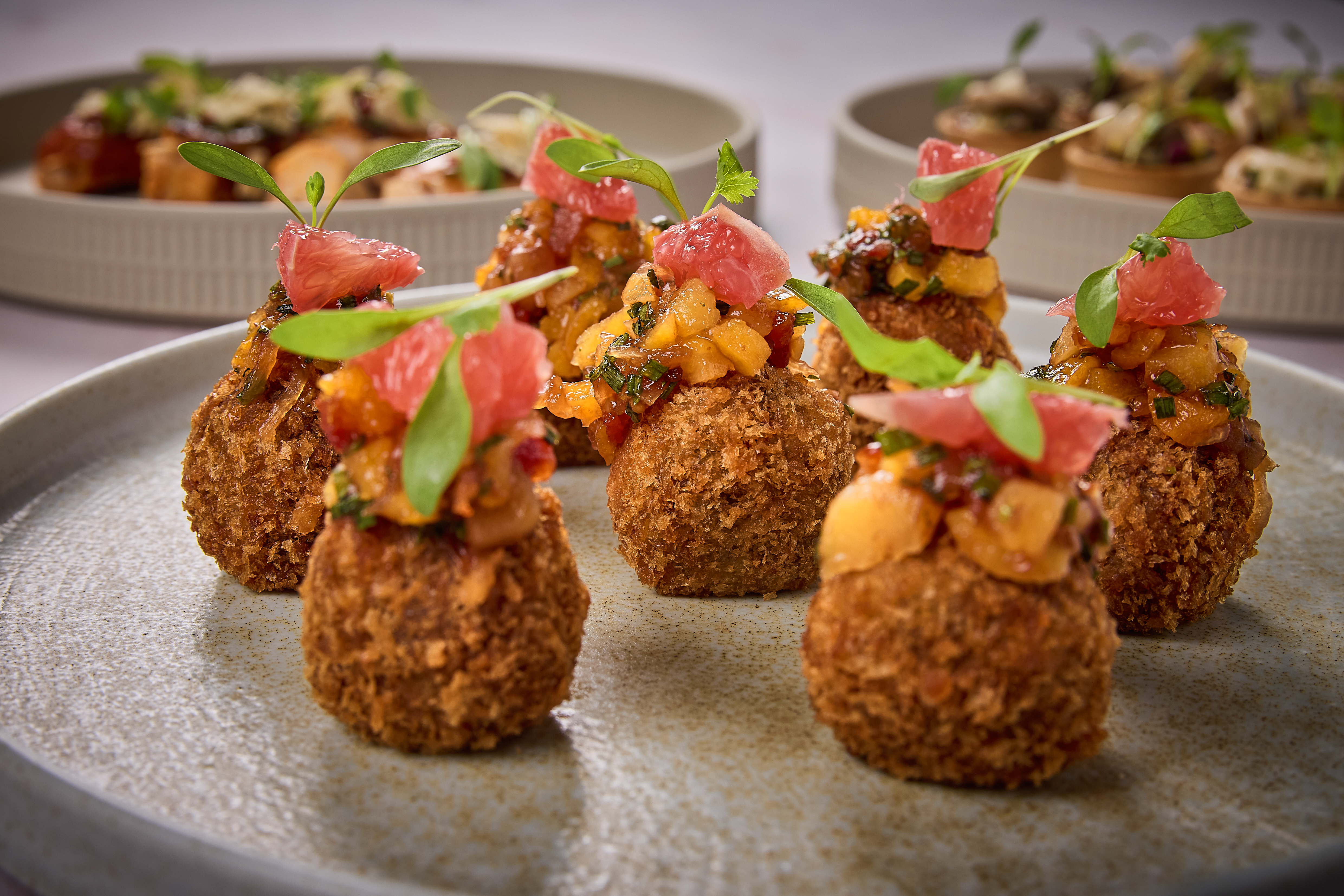 Food laid on a plate