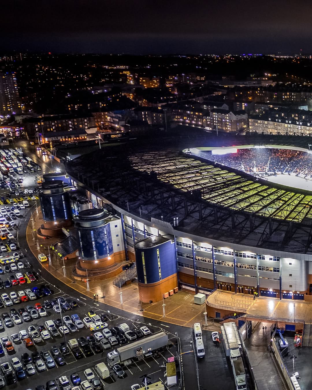 Exterior shot of a stadium