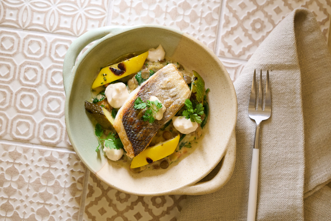 A fish dish by Heritage Portfolio served in a bowl