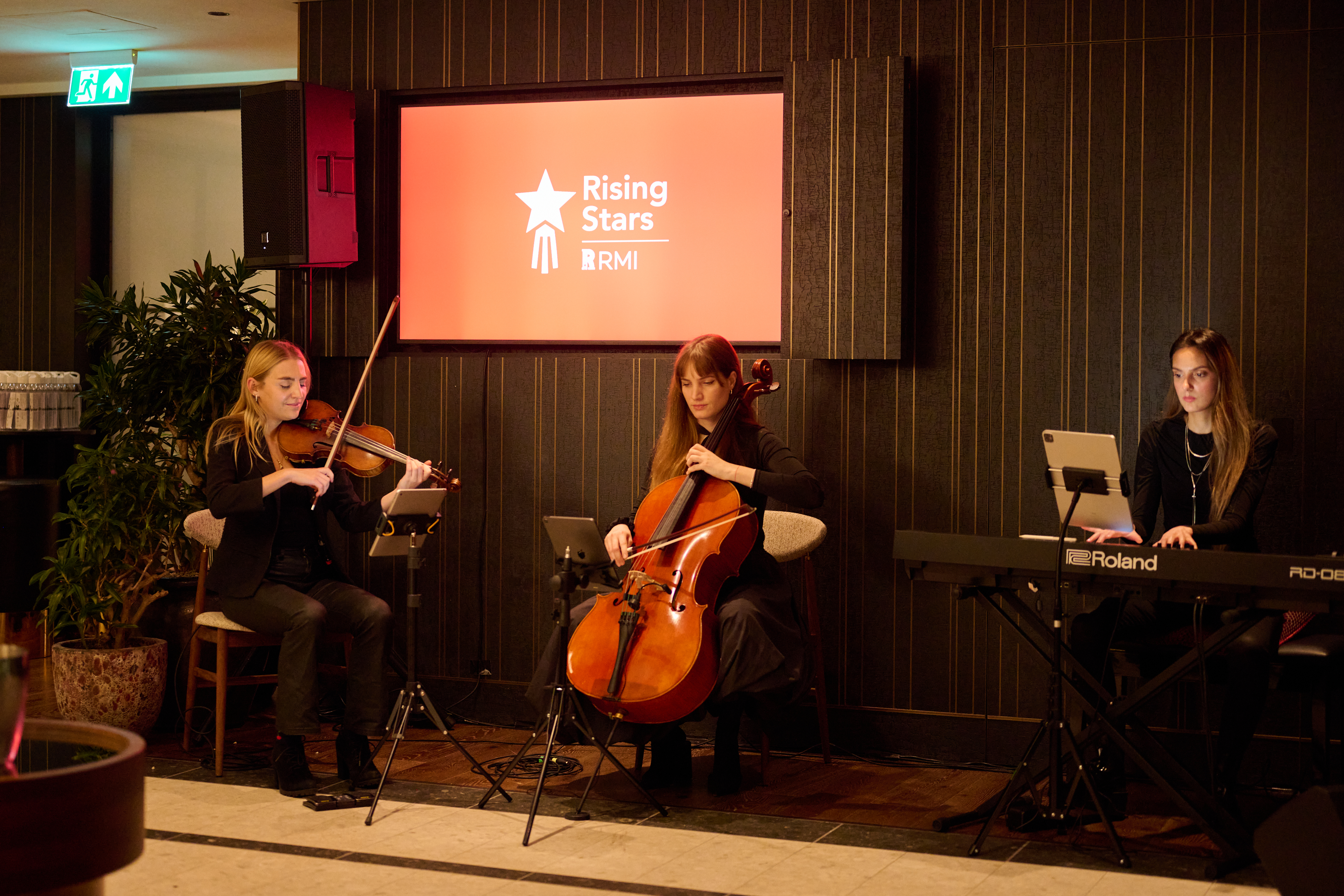 Musicians playing at Fulham Pier