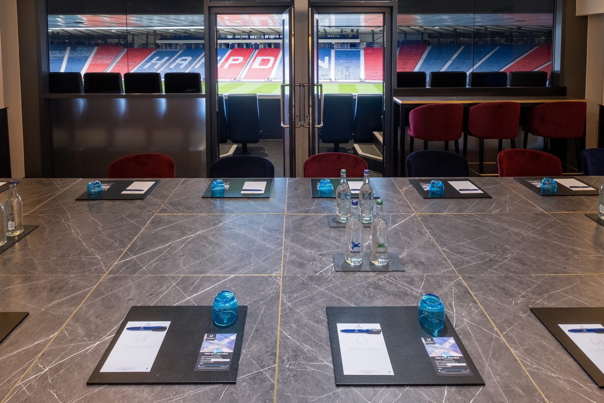 Room dressed for an event