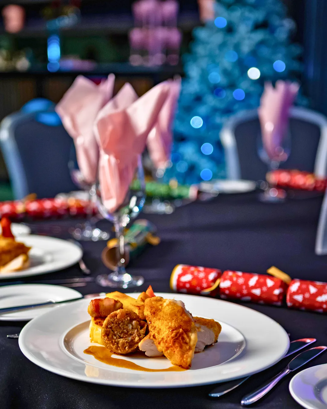 Food with a Christmas Cracker at Barclays Hampden