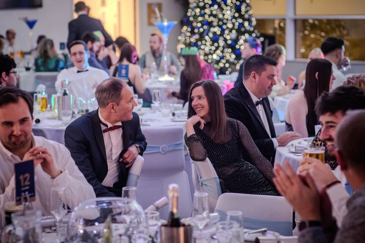 People dining at a Christmas party at BHAFC