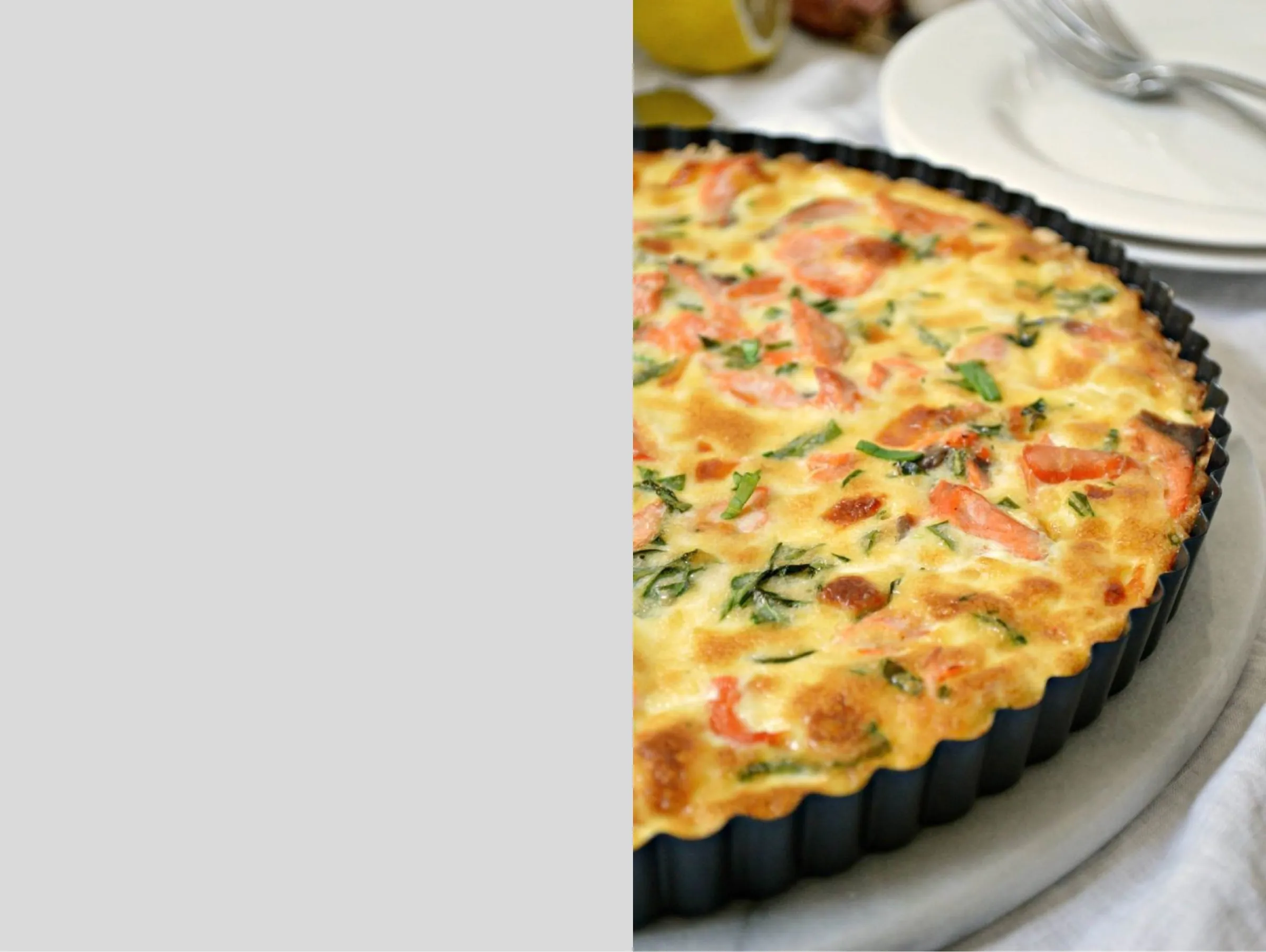 salmon, leek and dill tart