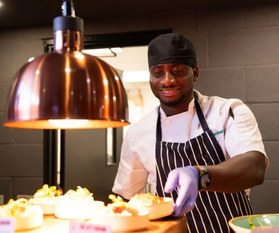 Man preparing food