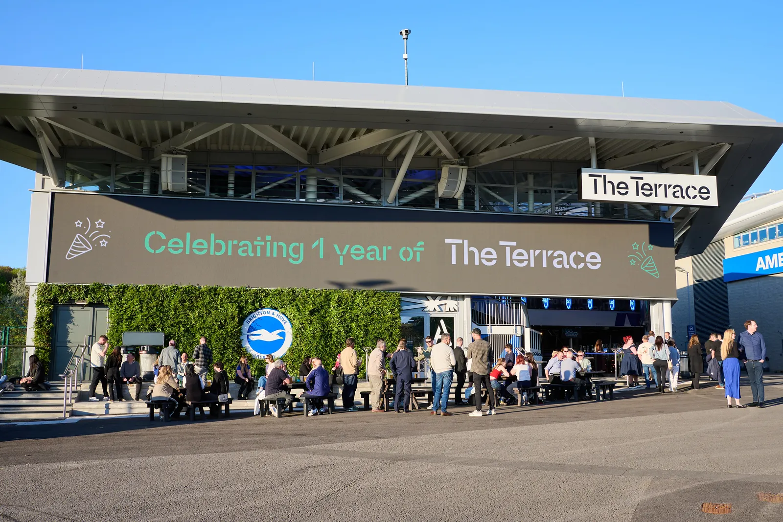 Exterior shot of The Terrace at BHAFC - One Year Anniversary Party