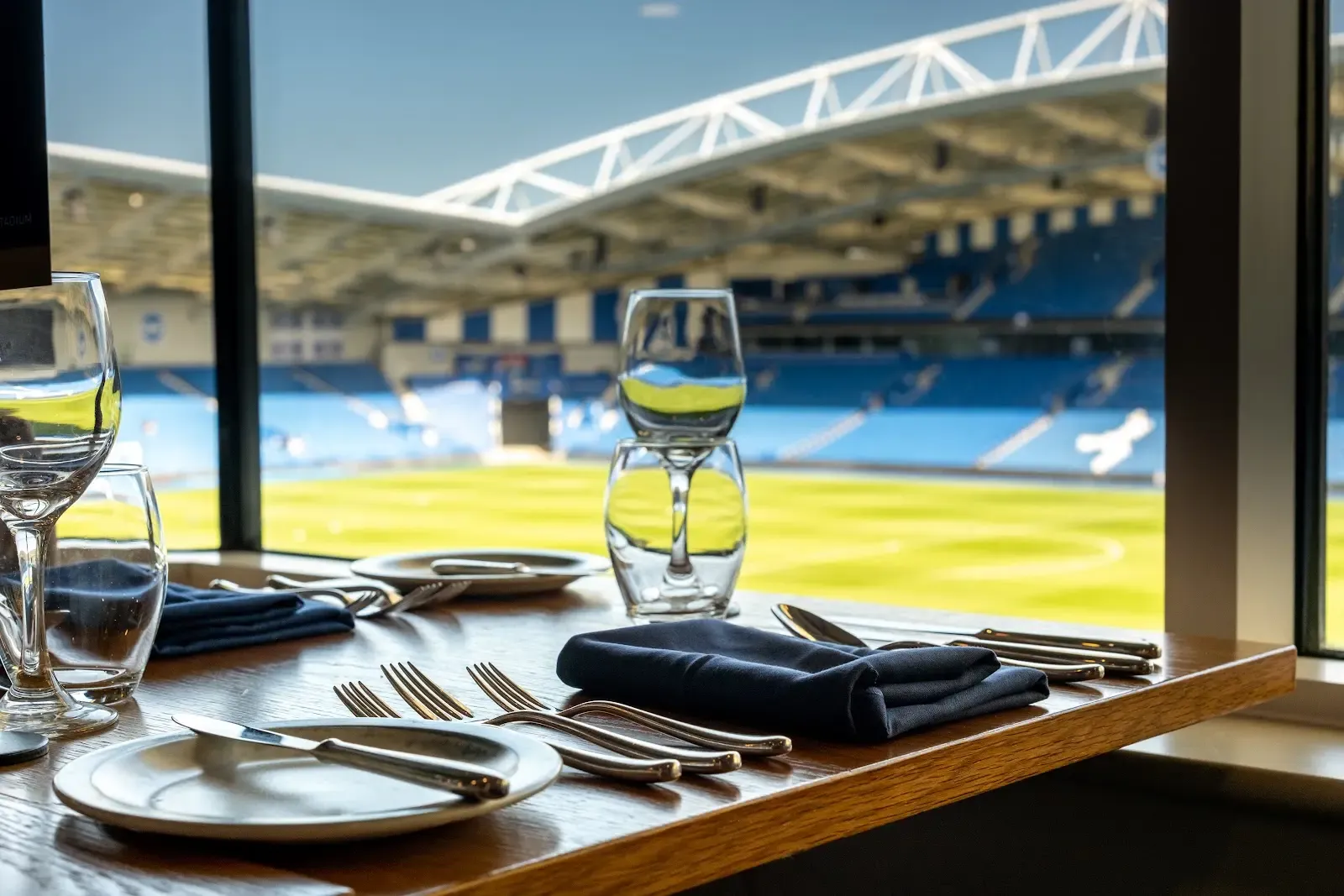 Event set up at the American Express Stadium