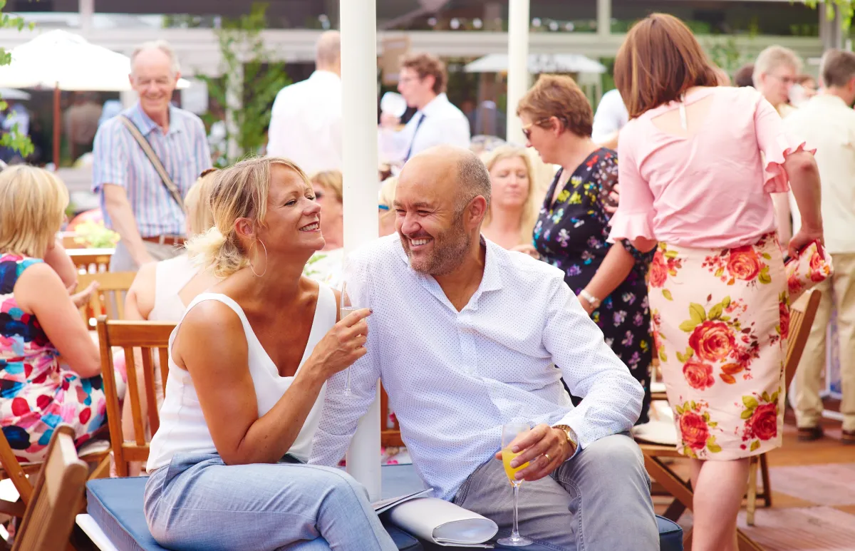 Couples entertaining