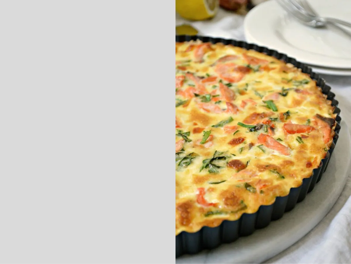 salmon, leek and dill tart