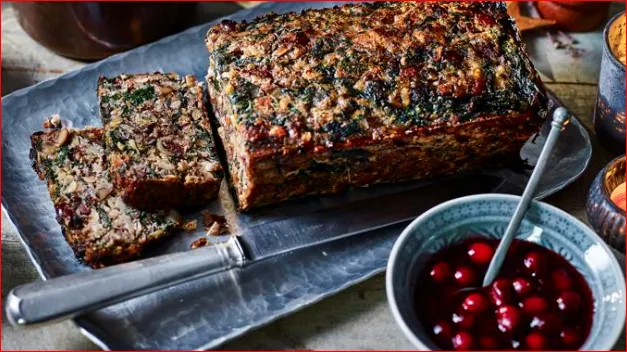 A Christmas Nut Roast with Mushroom Gravy