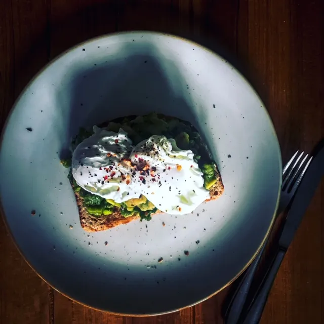 Christmas Day Breakfast - Poached Ducks Eggs, Sour Dough & Avocado