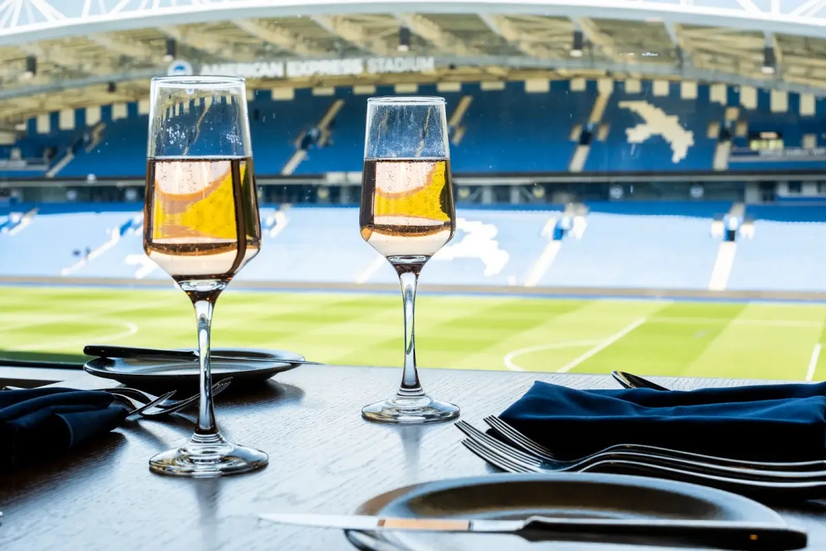 Private dining with pitch views at the American Express Stadium