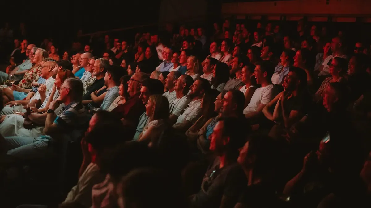 Audience enjoying an event at Fulham Pier