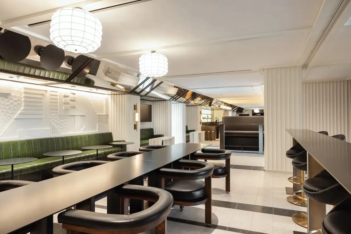 Bar and hospitality space at Fulham Pier