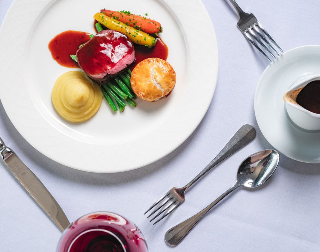 Plate of roast dinner
