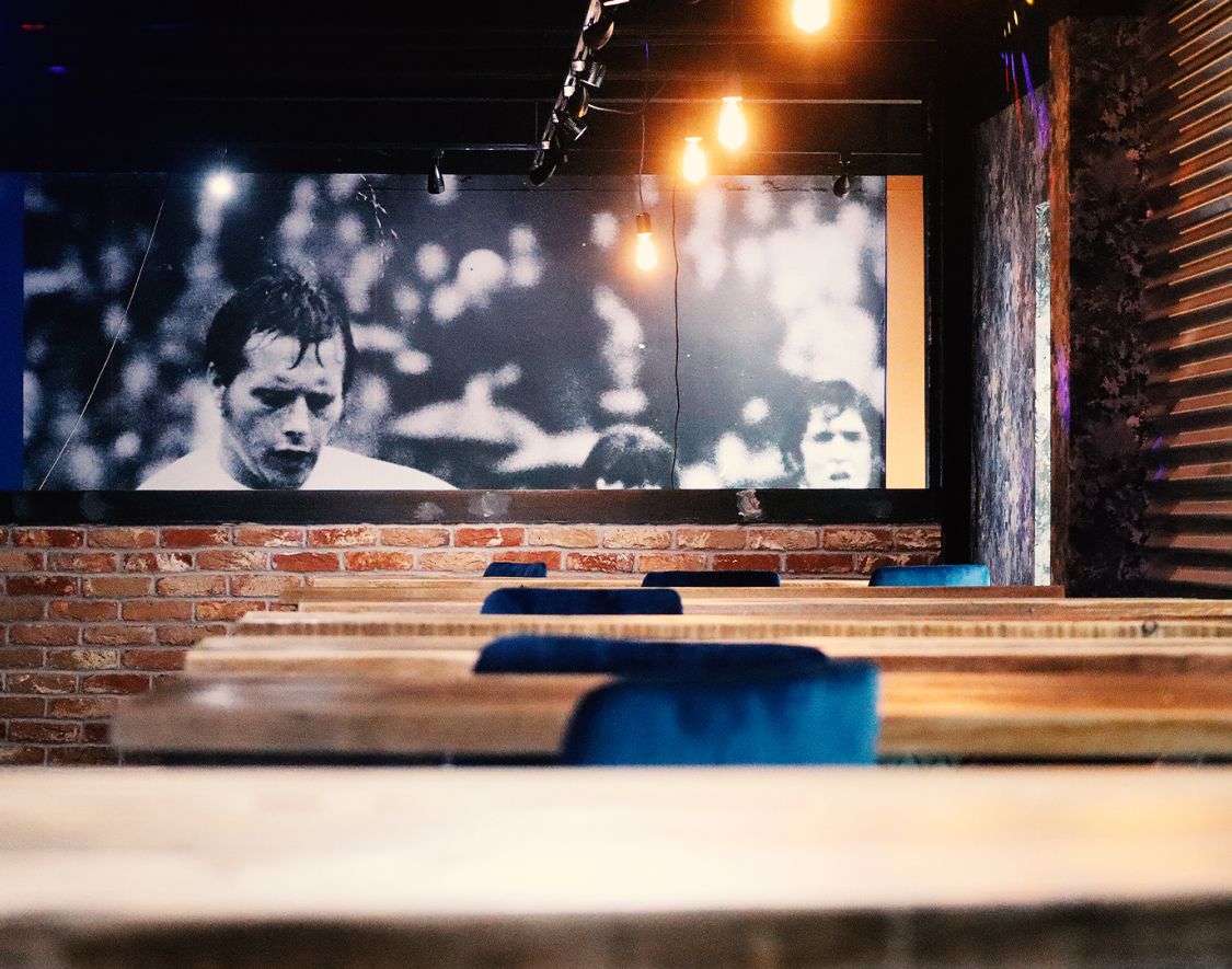 Tables in a bar