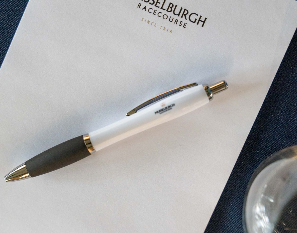 Musselburgh Racecourse notepad and pen
