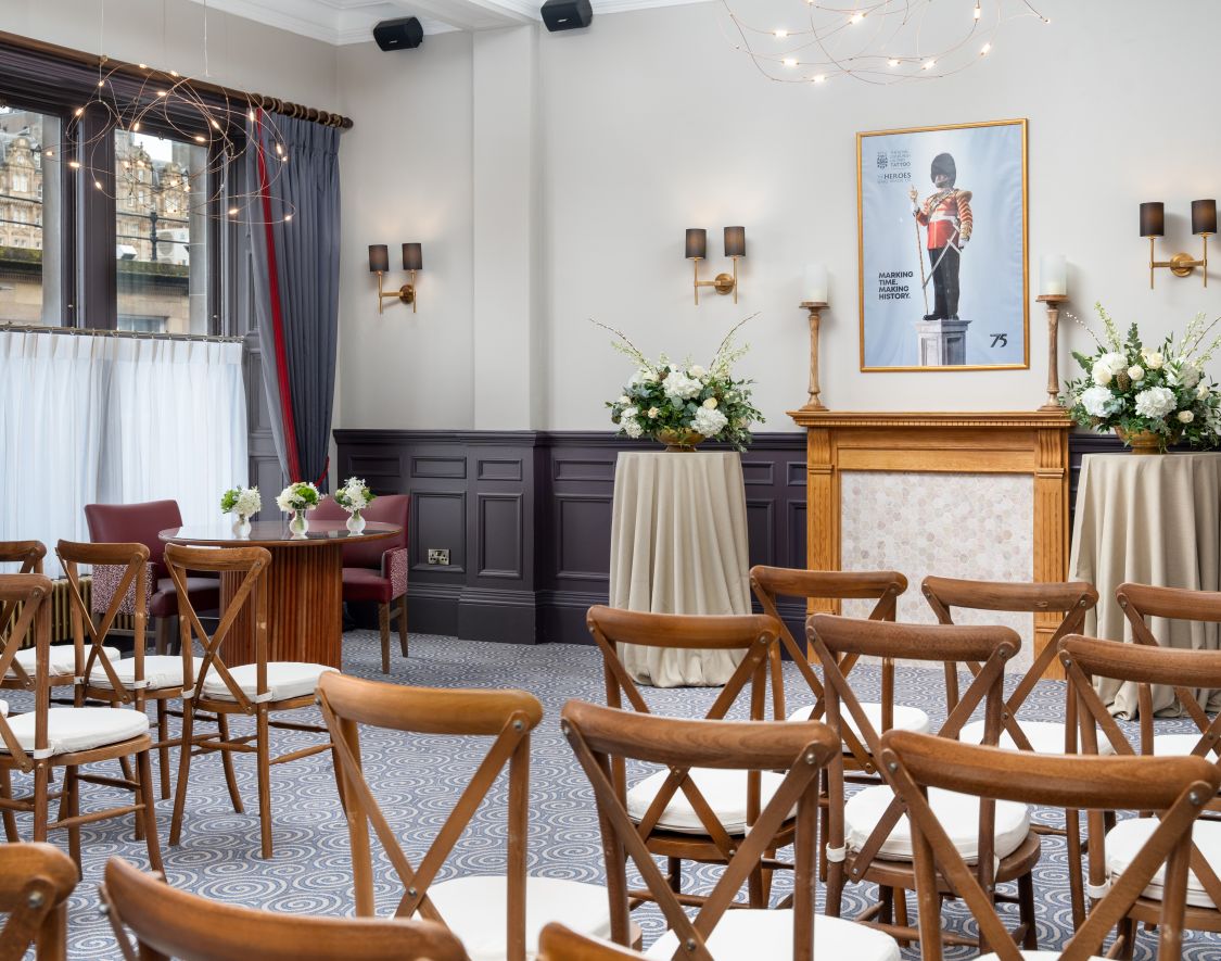 Interior shot of The Cockburn dressed for an event