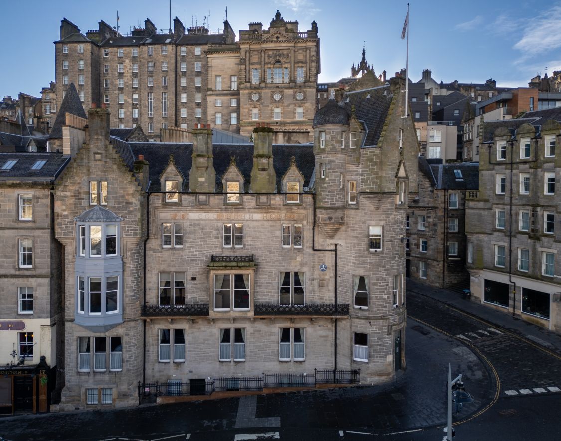 Drone exterior shot of The Cockburn